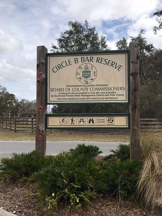 Circle B Bar Reserve Entrance Sign