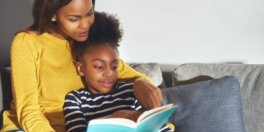 Mother Daughter reading time