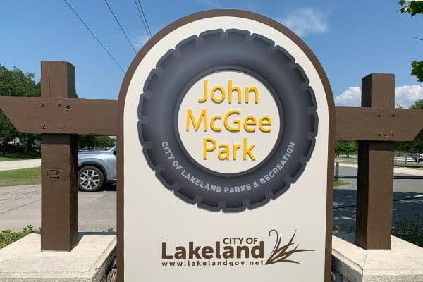 John McGee Playground Lakeland Park Entrance