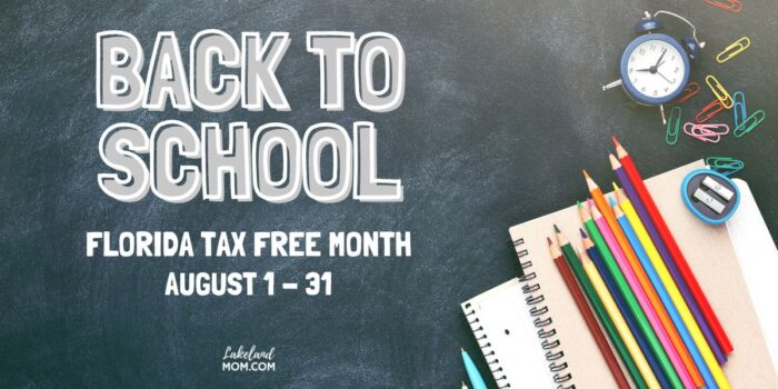 Back to School Sales Tax Holiday Florida FL Tax Free Week 2022