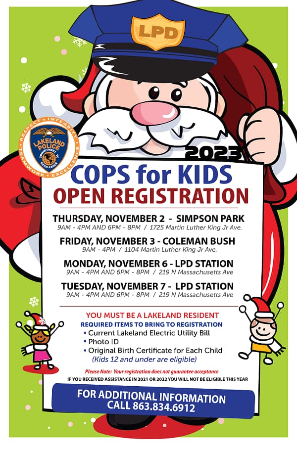 Cops for Kids Registration Lakeland 2023