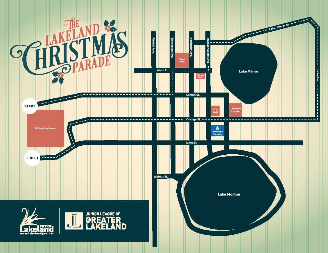 2024 Lakeland Christmas Parade Map