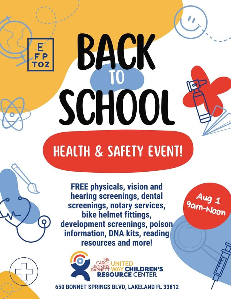 Aug.2024 Back to School Health and Safety Childrens Resource Center Lakeland