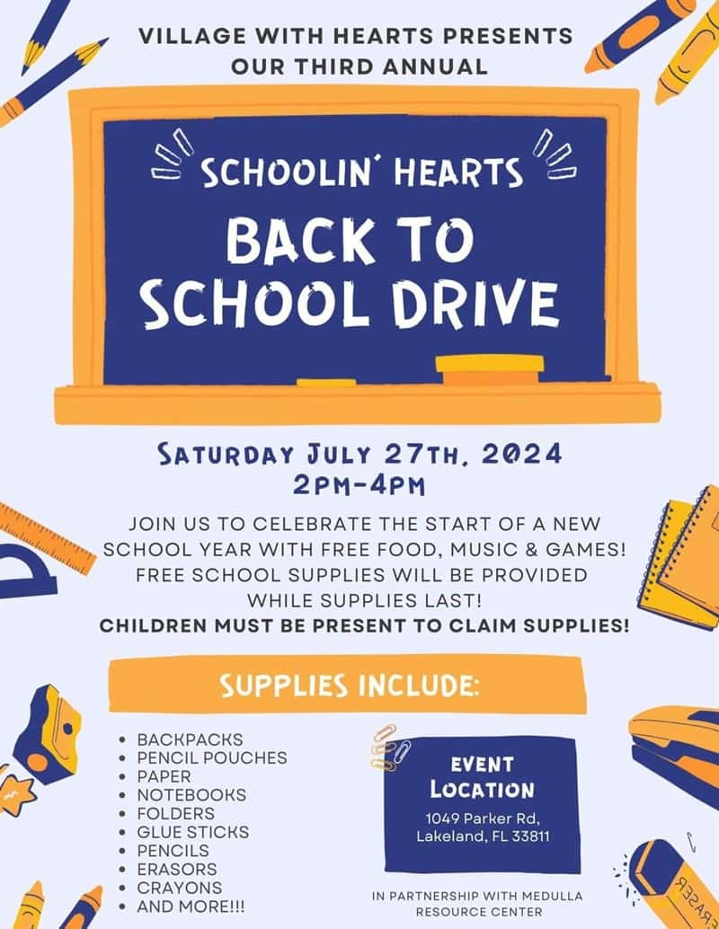 July.2024 Lakeland Medulla Back to School Drive