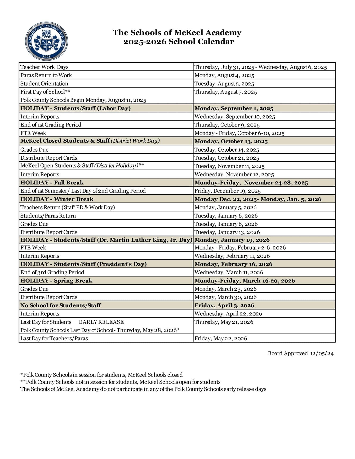 2025 2026 McKeel School Calendar (1)